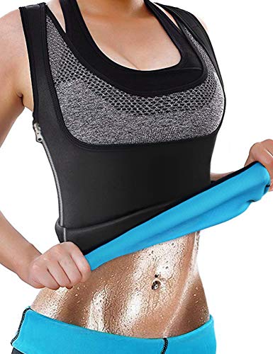 LaLaAreal Faja Reductora Adelgazante Abdominal Mujer Camiseta Sauna Chaleco Neopreno Comprecion para Fitness Postparto