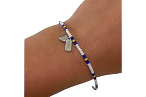 Beadlet Leeds United Football Club Fan Beaded Bracelet With Tag & Heart Charm