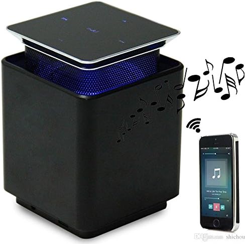 AudiYo's Cube Bluetooth Speaker produces a 360 degree rich and deep high quality sound with it's 52mm driver, all in a portable and light-weight cube. Use Bluetooth to connect any Smartphone (iOS/Android) to the Cube to listen to your music wirelessly and anywhere! Control your device's playlist remotely with the touch control panel, use the built in microphone for hands-free telephone calls and includes 3.5mm Audio AUX port and cable. (Jet Black)