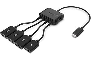 Micro Usb HUB Adaptor z Zasilaniem, TUSITA 3-Portowy Ładowania OTG Host kabel Adapter dla Fire TV Stick, Raspberry Pi 2 3 Pi Zero Android Smart Phone Tablet Samsung Galaxy HTC Sony Google LG/Linux