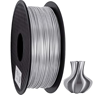 GEEETECH PLA filament 1.75mm Silk Silver, Imprimante 3D Filament PLA 1kg Spool