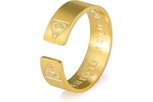 kkjoy Anello dell'Occhio in Acciaio Inossidabile Anelli Aperti Regolabili da Dito Gioielli di Halloween Per Donne Uomini