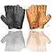 Herren Top Qualität Weiches Leder Half Finger Driving Handschuhe Motorrad Bus Driver Finger Weniger 314 314-Black L