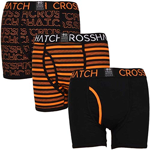 Crosshatch Mens Boxers Designer 3 Pack Trunks Underwear