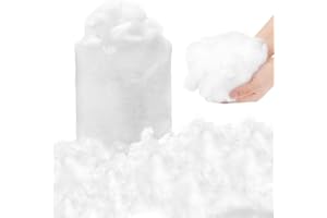 ASTRIgneous Kunstschnee Deko Watte 200g Dekoschnee Künstlicher Schnee Baumwolle Flauschig Weihnachtsdeko Schnee Indoor Schneedecke für Weihnachtsbaum Winter Wohnkultur Weihnachten Deko