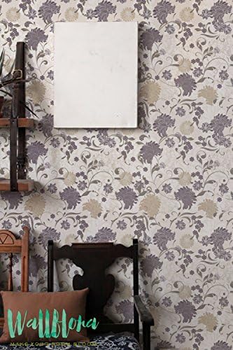 Wintage Flower Print Pattern Wallpaper - Vintage Wallpaper - Removable Vintage Wallpaper - Wall Sticker - Wall Decal - Vinatge Adhesive