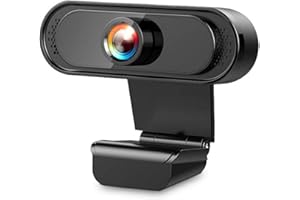 iTauyees Webcam 1080P con Microfono, Webcam PC con Vista Wide-Angle 90°, Webcam Full HD per Videochiamate, Studi, Registrazione e Giochi
