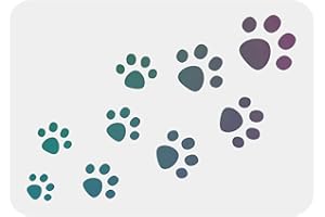 FINGERINSPIRE Modèle de Décoration de Pochoirs D'empreinte 29.7x21cm en Plastique Empreinte d'animal Dessin Pochoirs de Peinture Rectangle Pochoirs Réutilisables pour la Peinture