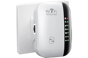 GBOKYN Ripetitore WiFi 300Mbps 2.4GHz Range Extender WIFI Supporta Modalità Ripetitore/AP/WPS Plug and Play con Porto Ethernet e Cavo di Rete RJ45