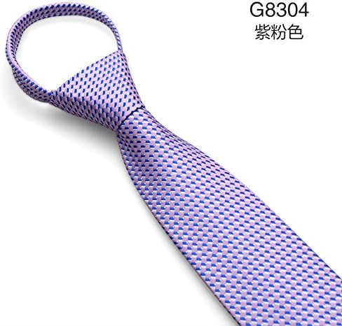 GENTLEE TIE Korean edition is wedding dress groom accompanied lang wedding wine red to pull a lazy bones red zipper tie men and 7CM, light purple