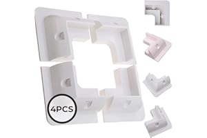 BonPrime Support Panneau Solaire (4 pièces), Kit Panneau Solaire, Pour Les Caravanes, Les Fourgons, Les Abris De Voiture, Fixation Panneau Solaire Carré, Panneau Solaire Camping Car Blanc
