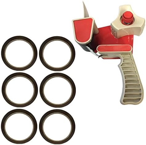 6 Rolls Plus Dispenser Gun. 6 Rolls of Brown Parcel tape (48mm x 66M) Plus Dispenser Gun.