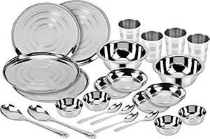 Kitchen Pro Stainless Steel Dinner Set Of 24 Pcs