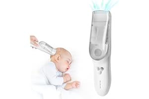 FERRISA Baby Hair Clippers, Vacuum Hair Clipper for Baby Fine Hair, Baby Hair Clipper Quiet Hair Clipper for Baby, Hair Clipper Auto Suck Snipped Hair, IPX7 Waterproof Rechargeable Cordless Baby Hair Clipper