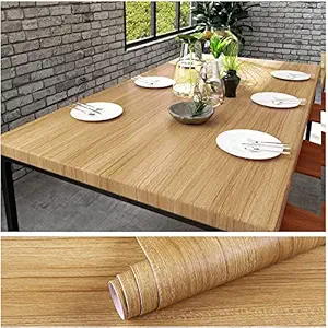 SUNBIRD Self Adhesive Decorative Contact Paper Peel and Stick Color Wallpaper Waterproof PVC Home Kids Room Kitchen (Brown Wood, 24 X 60Inch)