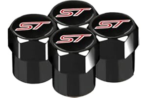 PROTREX UK Tapones antipolvo para válvula de rueda, color negro, para Fiesta, Focus, Mondeo, Fusion, Kuga Ecosport, Puma Galaxy