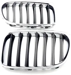 A to Z 51112993307/08 Front Chrome Kindey Grilles Mesh Center Grills Insert for BMW X1 Series E84 2010-2012
