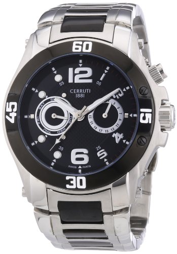 Cerruti 1881 Herren-Armbanduhr XL Analog Quarz Edelstahl beschichtet CRA011E221C Cerruti 1881 Herren-Armbanduhr XL Analog Quarz Edelstahl beschichtet CRA011E221C