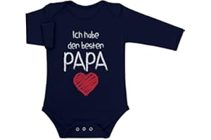 Shirtgeil Body niemowlęce dla dziewczynki, chłopca, najlepszy prezent dla taty, śpioszki z długim rękawem, niebieski morski, 0-3 miesi?cy