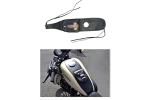 LOVEMOTOR Leder-Gastank-Abdeckung mit Tasche für Harley Sportster XL 883 1200, Schwarz