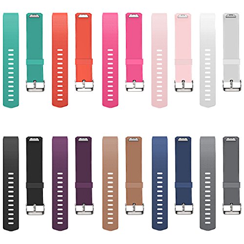 DigiHero Fitbit Charge 2 Ersatz-Armbänder, Metall-Schließe, ohne Tracker - 2