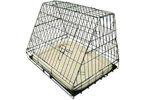 Ellie-Bo Black Deluxe Slanted Medium 30-inch Folding Dog Cage/Crate with Metal Tray and Dog Bed Mat