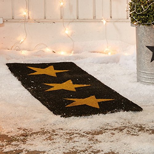miaVILLA Fußmatte Stars – Fußabtreter mit Sternen – Kokosfaser – Beige Natur – ca. 40 x 120 cm - 4