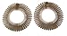 Girls Pair of Choclate Brown Flexi Zig Zag Combs Hair Bands