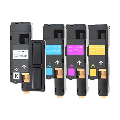 4 Toner Lasertoner für Dell 1250C 1355CN ersetzen 1250 593-11016 593-11021 593-11018 593-11019
