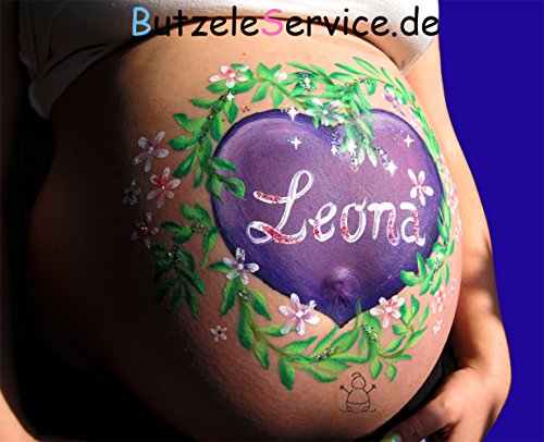 BellyPainterS – BellyPainting – Bauchbemalungs-Set, Bemalen Sie Ihren Babybauch - 5