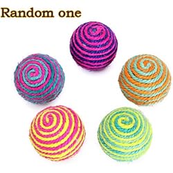 Sonajero Rascador Juguete De Bola Para Mascota Perro Gato Sisal Cuerda Cat Ball