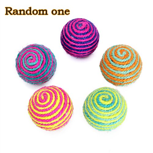 Sonajero Rascador Juguete De Bola Para Mascota Perro Gato Sisal Cuerda Cat Ball
