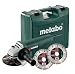 Produktbild Metabo W 850-125 Set Winkelschleifer mit 2 Diamanttrennscheiben, 1 Stück, grün/grau / schwarz/rot, 601233510