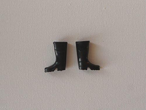 BLACK WELLINGTON BOOTS 1/12TH SCALE TO PLACE OUTSIDE YOUR FAIRY DOOR (FAIRY GARDEN ACCESSORY)