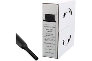 Offgridtec Heat Shrink Tube 5 m 19.1 mm > 9.5 mm Black Dispenser Box Workshop Car