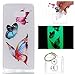 Produktbild Hülle Leuchtende Galaxy Note8 (6,3 Zoll) Silikon Etui Handy Hülle Weiche Transparente Luminous TPU Back Case Tasche Schale Leuchten In Der Nacht Für Galaxy Note8 (6,3 Zoll) + Schlüsselanhänger (P) (3)
