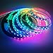 Produktbild IKSACE LED Beleuchtung Strip 5V 5 m 16,5 FT SMD 5050 RGB 60LED/Meter 300 Pixel WS2812B IC Dream Color Light (Pack ohne Fernbedienung Controller) schwarz Black PCB IP67 60LEDS/M