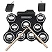 Produktbild Creing Elektronische Trommel Set 9 Pad Tragbare Roll Up Drum Faltbare Schlagzeug Mit E-Drum Sticks FüR Kinder AnfäNger Erwachsene