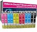 Produktbild 12 Tinten Patronen für Epson Stylus PX 650 660 700 710 720 730 800 810 820 830 Epson Stylus Photo PX650 Epson Stylus Photo PX660 Epson Stylus Photo PX700W Epson Stylus Photo PX710W Epson Stylus Photo PX720WD Epson Stylus Photo PX730WD Epson Stylus Photo PX800FW Epson Stylus Photo PX810FW Epson Stylus Photo PX820FWD Epson Stylus Photo PX830FWD (komaptible Druckerpatronen)
