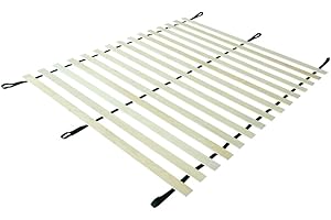 EVERGREENWEB MATERASSI & BEDS EVERGREENWEB Rete a Doghe matrimoniale 160x190 cm - 16 Doghe con telaio flessibile – Senza Telaio – Base a Doghe Materasso in Legno di Betulla avvolgibile e pratica – per Letto con Rete a Piattaforma