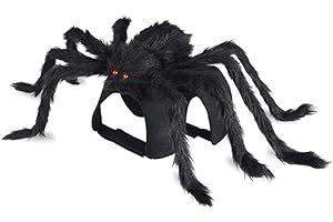 SUNAOMNI Costumi Da Ragno Per Cani Di Halloween Gatti Cosplay Per Animali Domestici Ornamenti Per Feste Costumi Da Ragno Per Cani Costumi Da Ragno Per Animali Domestici Cosplay Decorazione Per Ragno Nero L