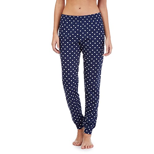Lounge & Sleep Womens Navy Polka Dot Cuffed Pyjama Bottoms 14