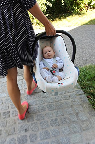 ByBoom® – Sommerbezug, Schonbezug für Babyschale aus 100% BIO-Baumwolle mit Motiv, Universal für z.B. Maxi-Cosi, CabrioFix, Pebble, City SPS - 7