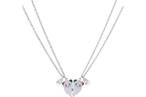 IUDWCG 2 Stück BFF Halsketten Freundschaftskette magnetisch Panda Schmuck Anhänger Beste Freunde Mädchen Halskette für Mädchen Geburtstagsgeschenke Anhänger Kette Geschenke (Schwarz und weiß)