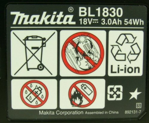 Makita BCS 550 18V Li-ion Akku-Metallsäge + 1x Makita BL1830 Akku + Schutzbrille + Makita Sägeblatt – ( ohne Ladegerät und ohne Koffer ) - 7