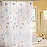 Cortinas Baño,Cozyswan PEVA cortinas de baño con ganchos 182 cm X 182 cm