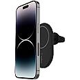 Belkin BoostCharge Wireless Charger, Magnetic Car Charger, Phone Mount Holder Compatible with MagSafe Enabled iPhone 16, iPhone 15, 14, 13, 12, Mini, Plus, Pro, Pro Max and More (Cable Included)