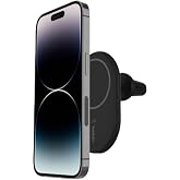 حامل تثبيت هاتف السيارة المغناطيسي Belkin BoostCharge للشحن اللاسلكي، متوافق مع الأجهزة التي تدعم MagSafe (كابل