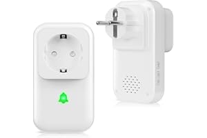 Power Failure Detector Freezer Sirens, COTINSE 0-110 dB Power Failure Alarm Detector with LED Display, Household Alarms 7 Ringtones Power Monitor Warning Alarm for Refrigerators Sump Pumps