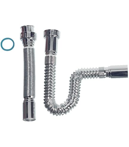 Kit 4 Sifoni Per Lavabo In Acciaio Inossidabile - 200mm E 300mm Per Bagno, Cucina E Bidet - Foto 5